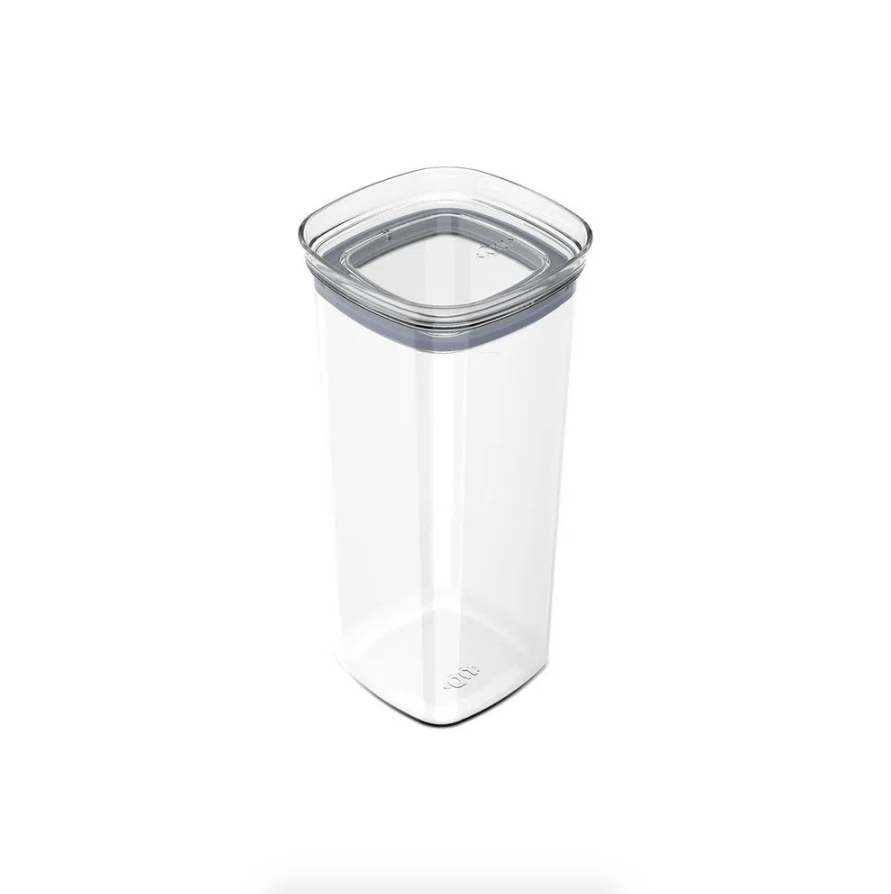 Pote Porta Mantimento Organizador Quadrado com Tampa Hermética Natural Block 1,5 Litros