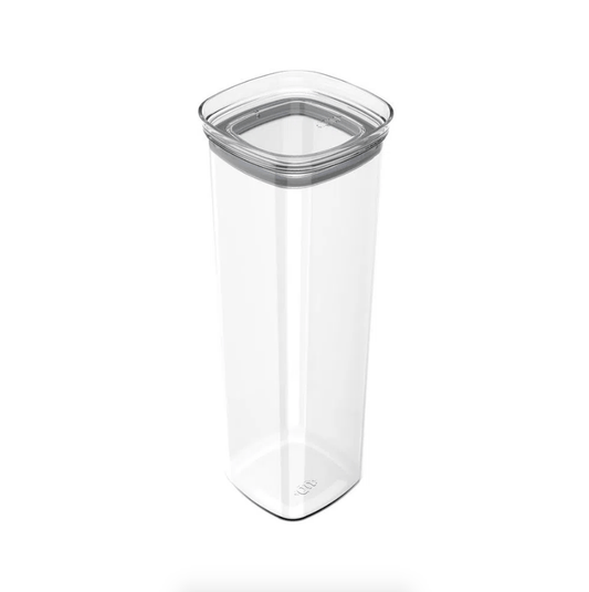 Pote Porta Mantimento Organizador Quadrado com Tampa Hermética Natural Block  2 Litros