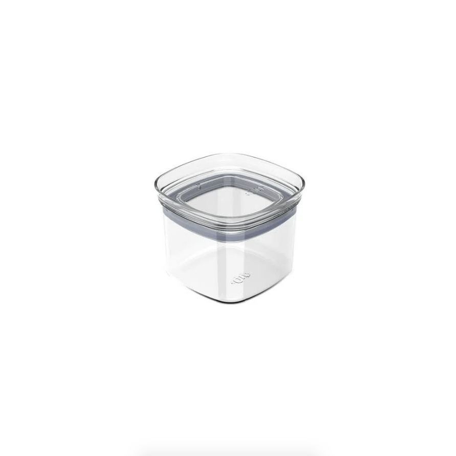 Pote Porta Mantimento Organizador Quadrado com Tampa Hermética Natural Block  450ml