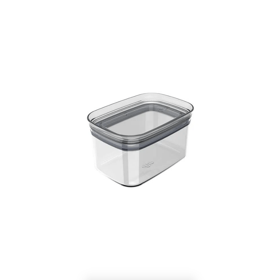 Pote Porta Mantimento Organizador Retangular com Tampa Hermética Natural  Block  650ml