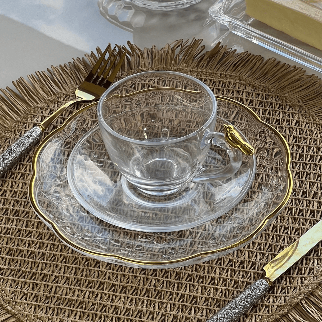 Jogo de 4 Xícaras de Café com Pires Golden Bird 80ml