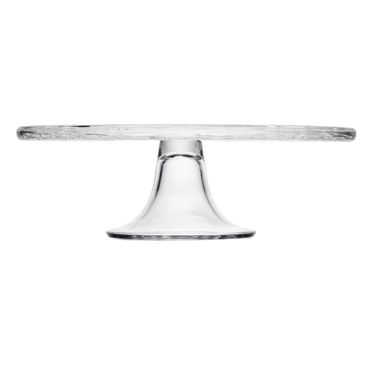Prato para Bolo com Pé em Cristal Ecológico New Buterfly 30cm