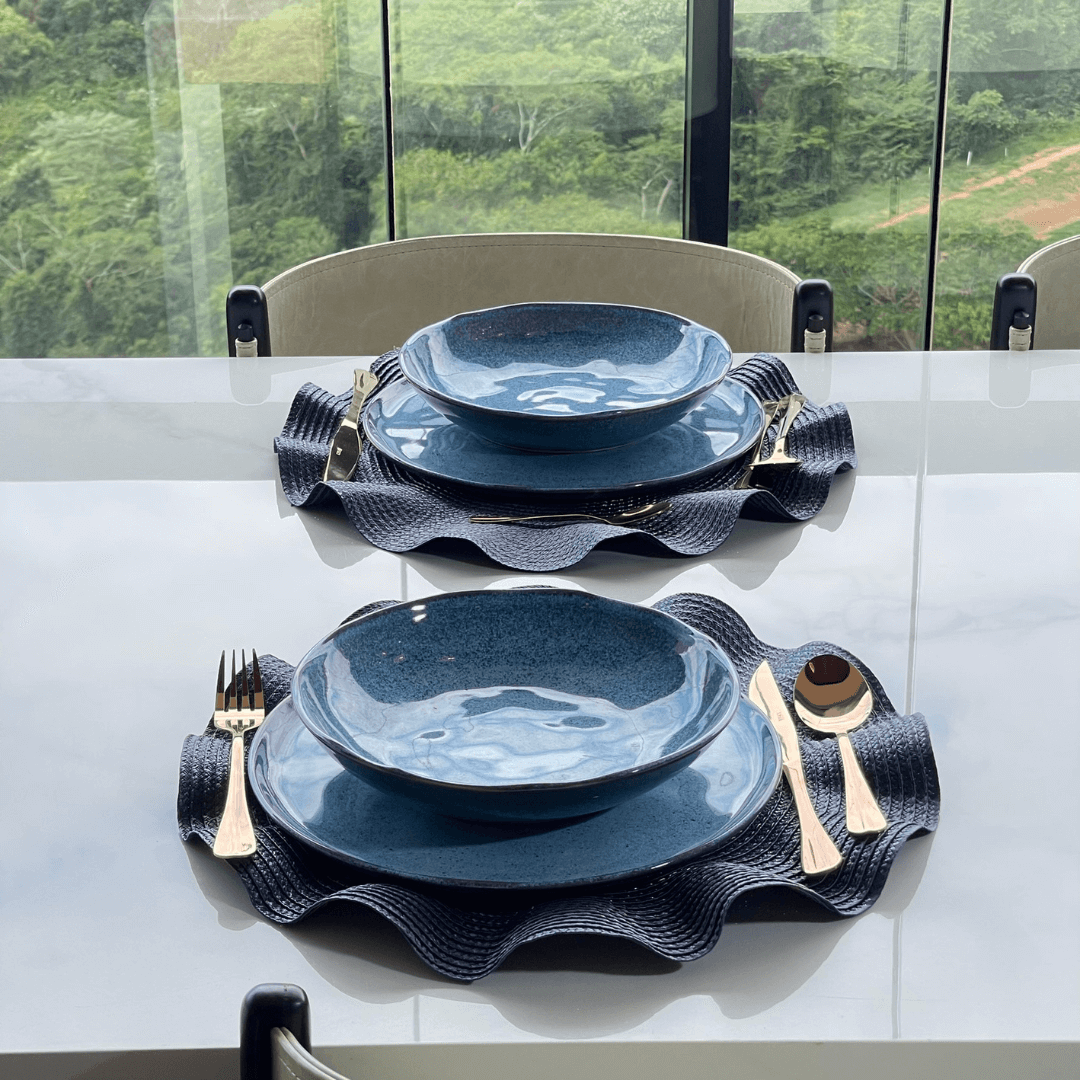 Faqueiro 24 Peças de Aço Inox Positano Rose Gold