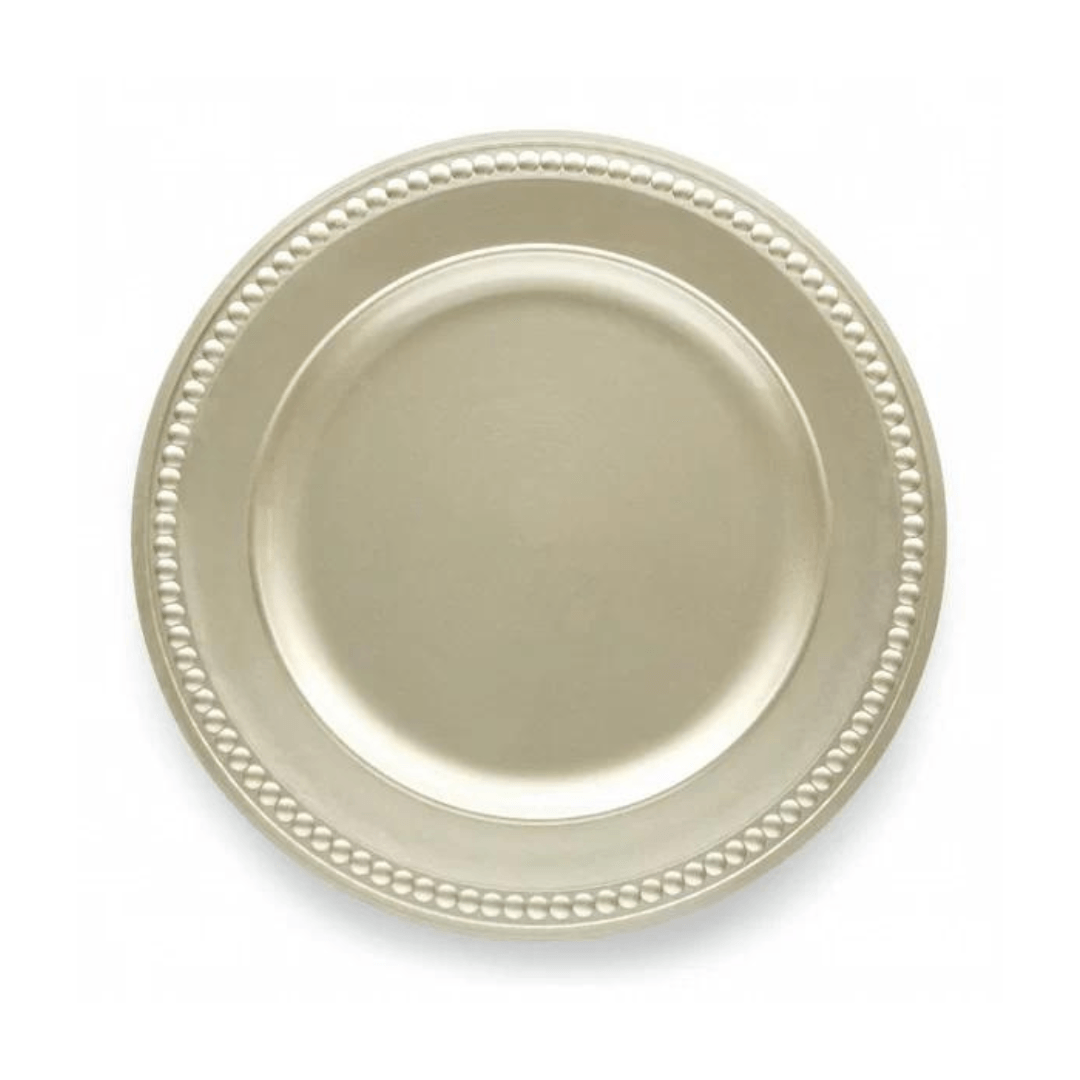 Sousplat Galles Dots Champagne 33cm