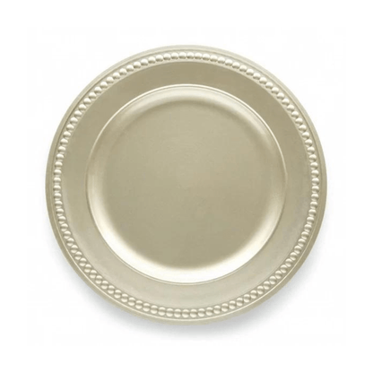 Sousplat Galles Dots Champagne 33cm