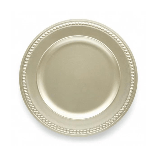 Sousplat Galles Dots Champagne 33cm