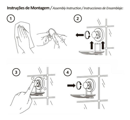 Suporte para Rolo Papel Toalha com Ventosa