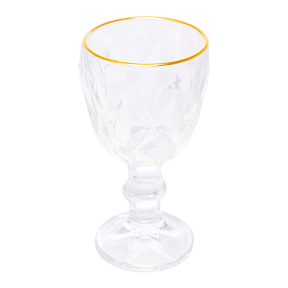 Taça de Licor em Vidro com FIo de Ouro Diamond 50ml