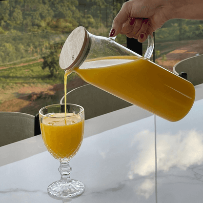 Taça de Vidro Para Água Com Fio de Ouro Greek - 345ml