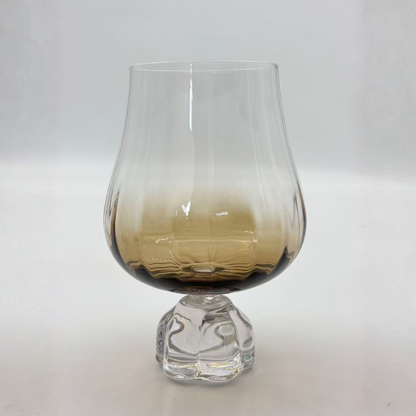 Copo Taça para Vinho Vidro com Base Diamante Branco 600ml