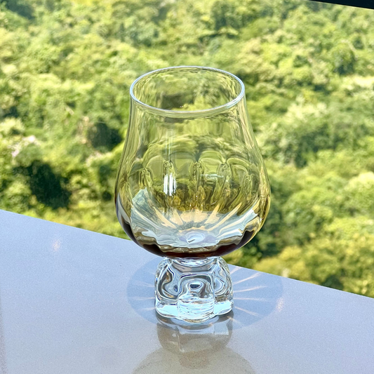 Copo Taça para Vinho Vidro com Base Diamante Branco 600ml