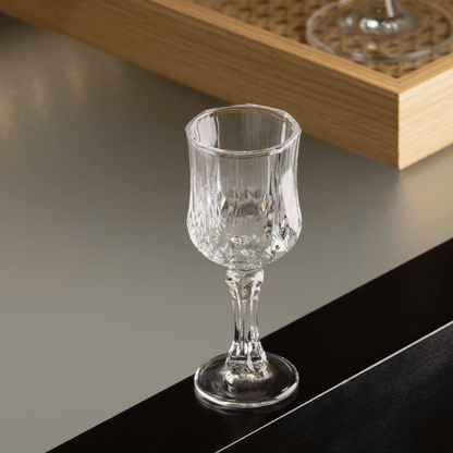 Jogo 6 Taças para Licor de Vidro Diamante 60ml