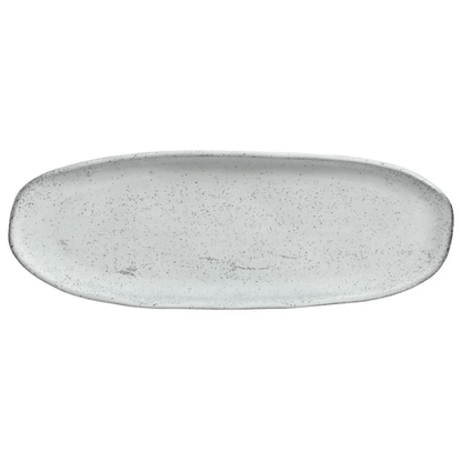 Travessa Oval Rasa Orgânica Echo Branca 36cm