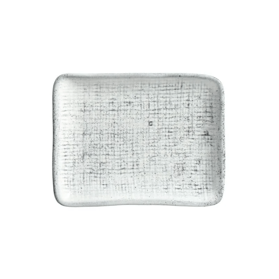 Travessa Retangular Juta Echo Branca 18cm