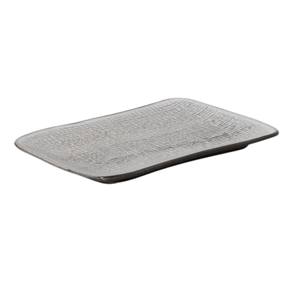 Travessa Retangular Média Juta Dust 27cm