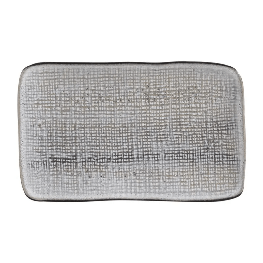 Travessa Retangular Média Juta Dust 27cm