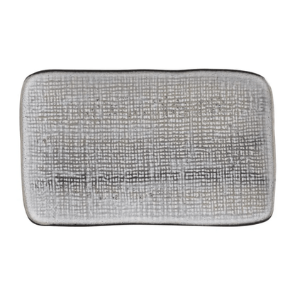 Travessa Retangular Média Juta Dust 27cm