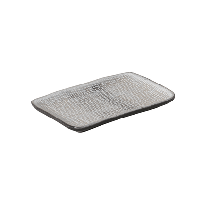 Travessa Retangular Pequena Juta Dust 18cm