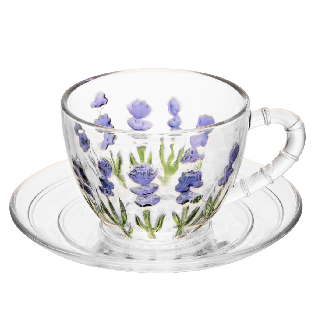Xícara de Café com Pires Lavanda 80ml