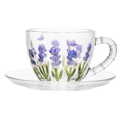 Xícara de Chá com Pires Lavanda 220ml