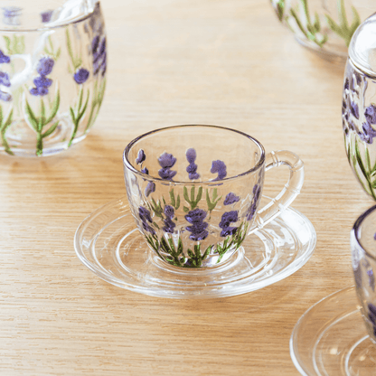 Xícara de Café com Pires Lavanda 80ml